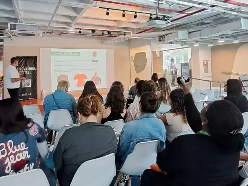 Palestra feita pela SANCRIS para os alunos de moda do SENAI CETIQT no Rio de Jaineiro.