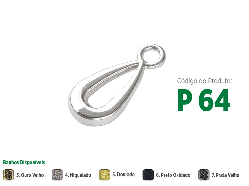 Puxador delicado para zíperes metálicos, sintéticos ou plásticos. Puxador moderno, sofisticado e com opções de banho: ouro velho, niquelado, dourado, preto oxidado e prata velho.