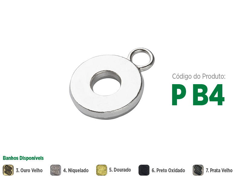 Puxador arredondado para zíperes metálicos, sintéticos ou plásticos. Puxador moderno, sofisticado e com opções de banho: ouro velho, niquelado, dourado, preto oxidado e prata velho.