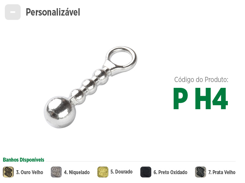 Puxador delicado com bolinhas para zíperes metálicos, sintéticos ou plásticos. Puxador moderno, sofisticado e com opções de banho: ouro velho, niquelado, dourado, preto oxidado e prata velho.