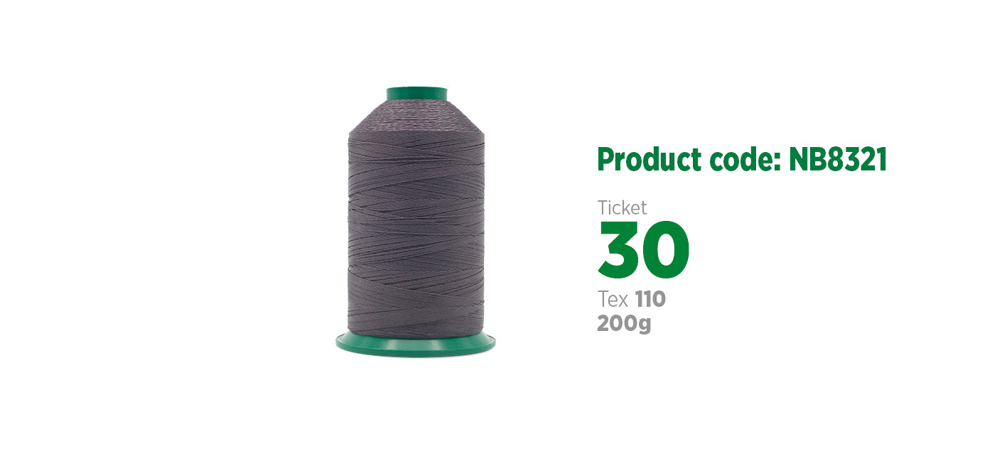  Linha de Nylon Bonderizado para costura industrial (linha de calçado ou linha para couro), etiqueta 30, tex 110, 200g SANCRIS.